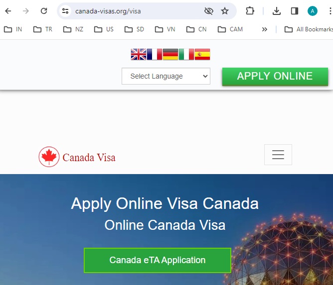 FOR INDIAN AND AMERICAN CITIZENS - CANADA Government of Canada Electronic Travel Authority - Canada ETA - Online Canada Visa - கனடா அரசு விசா விண்ணப்பம், ஆன்லைன் கனடா விசா விண்ணப்ப மையம்